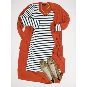 A&F Striped Bodycon Knit mini Dress